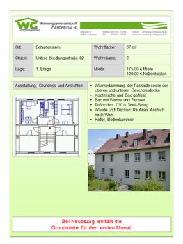 2-Raumwohnung Untere Siedlungsstraße 82